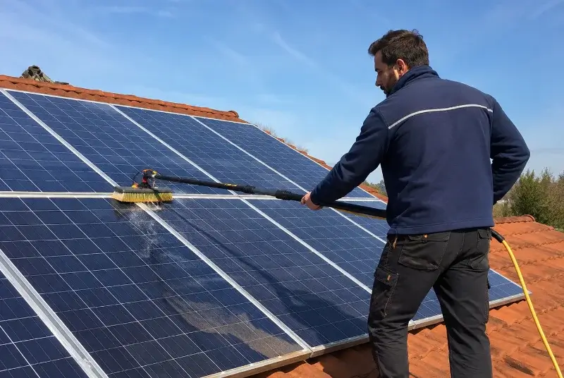 Nettoyage et entretien de panneaux solaires à la Breille-les-Pins